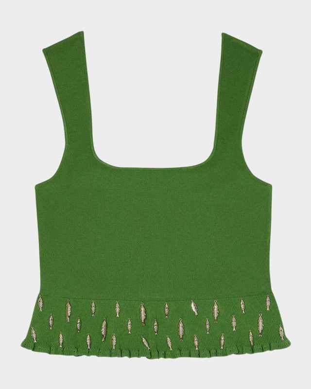 Sautie Fish Charm Sleeveless Sweater